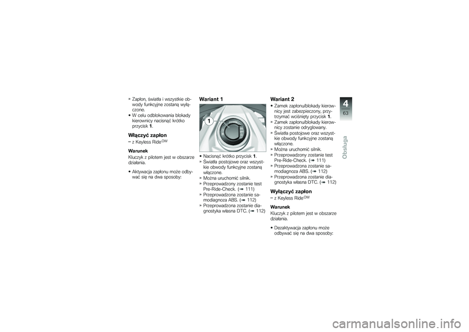 BMW MOTORRAD K 1600 B 2018  Instrukcja obsługi (in Polish) �������	 ������� � ���\f������ ��!�&���
� �)������ �� �\f������ �����&��\f����
� ���� ��
�!��������� �!�����
����������� �