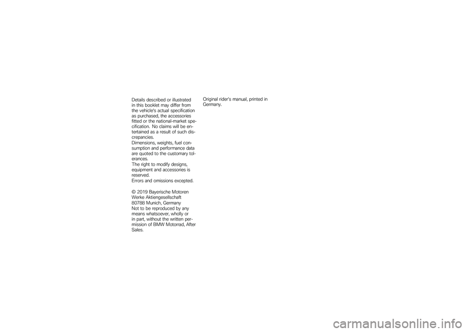 BMW MOTORRAD K 1600 B 2019  Riders Manual (in English) ���
��	�� ����
��	��� �� �	�����
���
���	�\f �
�\b�	� ����#���
 ���! ��	���� �����
�\b� ���\b�	�
���$� ��
�
��� ����
�	��	�
��
�	��\f�� ����