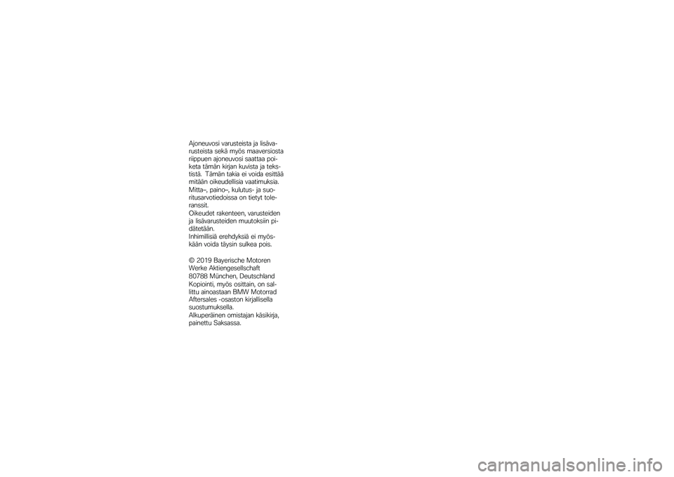 BMW MOTORRAD K 1600 B 2019  Käsikirja (in Finnish) ���\b�	�
��\f�\b�� �\f�����
�
���
� �� �����\f��#����
�
���
� ��
�� ���� ����\f�
����\b��
����� � ��
�	 ���\b�	�
��\f�\b�� ����
�
�� � �\b��#��
