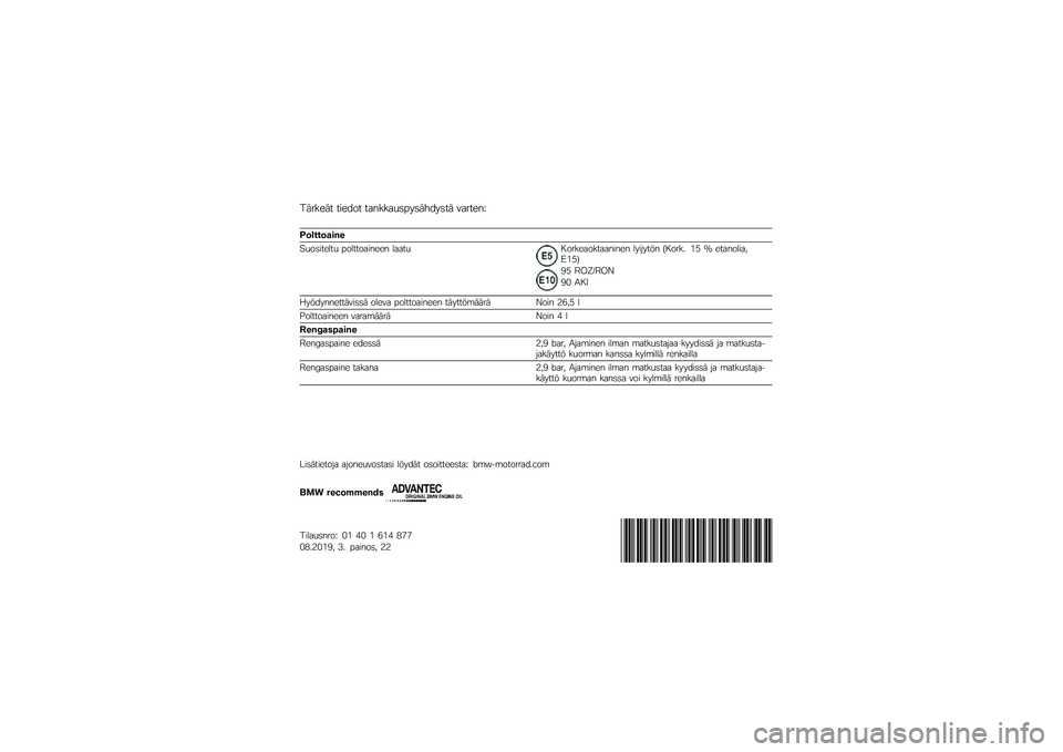BMW MOTORRAD K 1600 B 2019  Käsikirja (in Finnish) �%����
��
 �
��
��\b�
 �
��	������ ��������
� �\f���
�
�	�:
����������
�9��\b���
�
��
� � �\b��
�
�\b���	�
�
�	 ����
��8�\b���
��\b��
���	��	�
�	 ��
