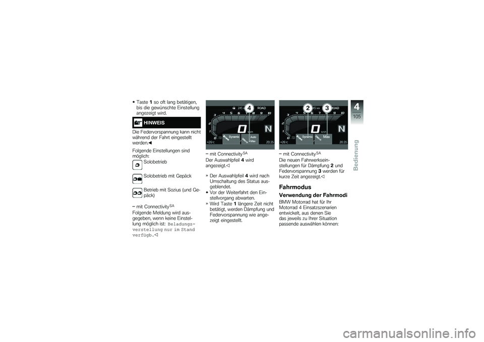 BMW MOTORRAD F 750 GS 2018  Betriebsanleitung (in German) �,�\f�	����	� ��� �$�\f�\b� ����(�����\b�
���	 ��� ���"��\b�	���� �B��\b�	���$�$��\b��\f�\b������� �"����
���>��1��8
�)�� ���������	�?�\f�\b�\b
