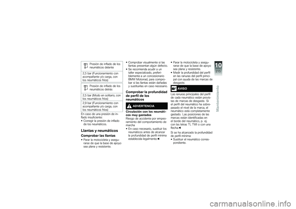 BMW MOTORRAD F 750 GS 2019  Manual de instrucciones (in Spanish) ��	����� �� ������� �� ������
�
�#����� �������
�9�"�8 ���	 �A�6�
�������
����� �������
���E���� ��C� ���	�\b��" ������ ���
�
�#