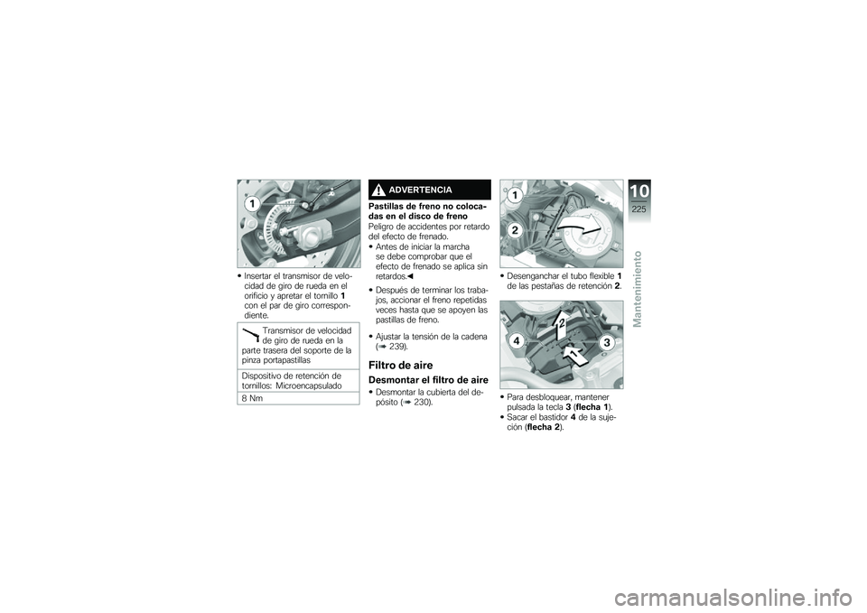 BMW MOTORRAD F 750 GS 2019  Manual de instrucciones (in Spanish) �:����	���	 �� ��	����
����	 �� �����&����� �� �\b��	� �� �	�
��� �� ����	������ � ���	����	 �� ���	��������� �� ���	 �� �\b��	�