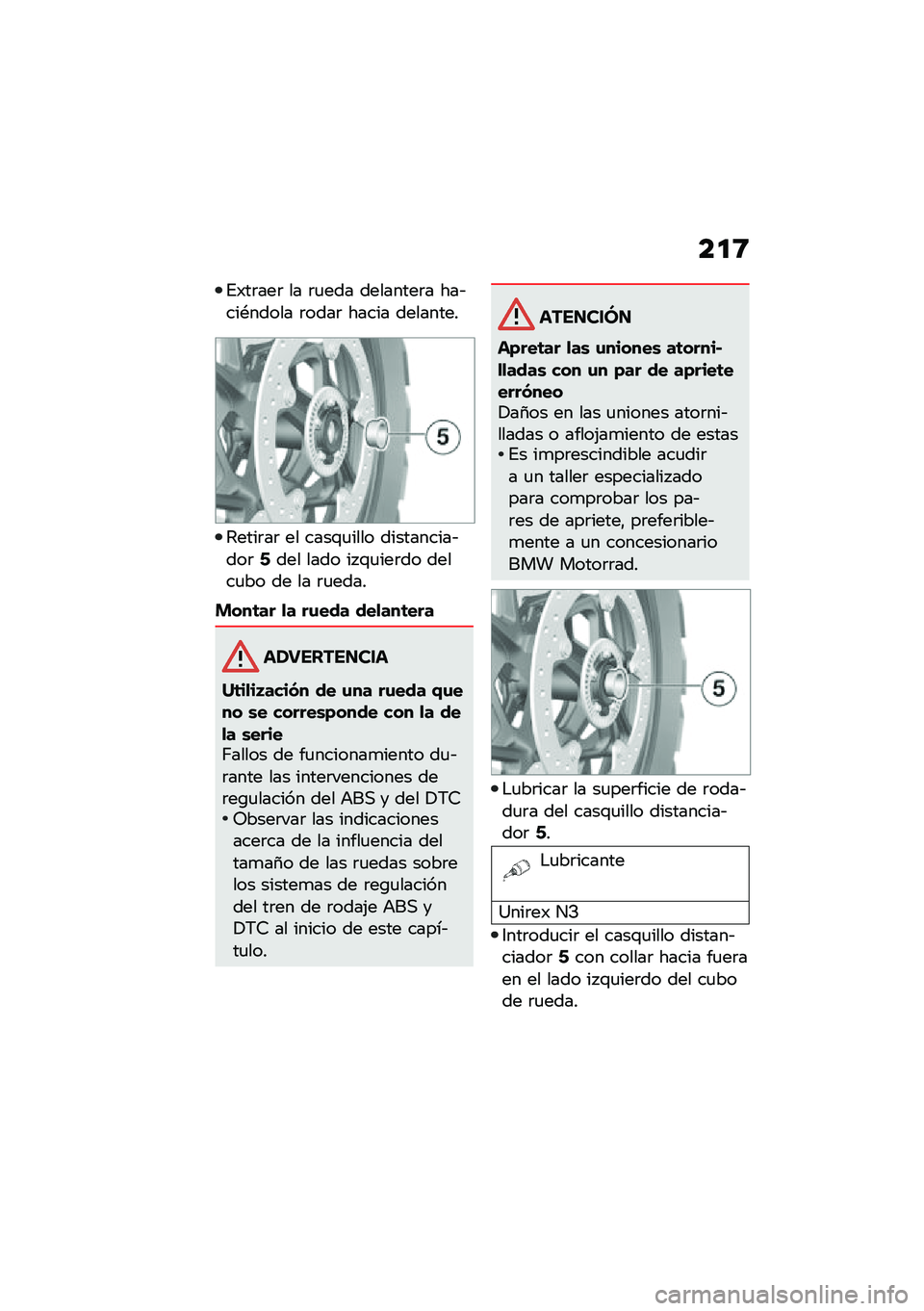 BMW MOTORRAD F 750 GS 2020  Manual de instrucciones (in Spanish) ���9
�%�)��	���	 �� �	�
��� ��������	� ���&���*����� �	����	 ����� ��������
�4����	��	 �� ����\f�
���� ����������&���	�=��� ���