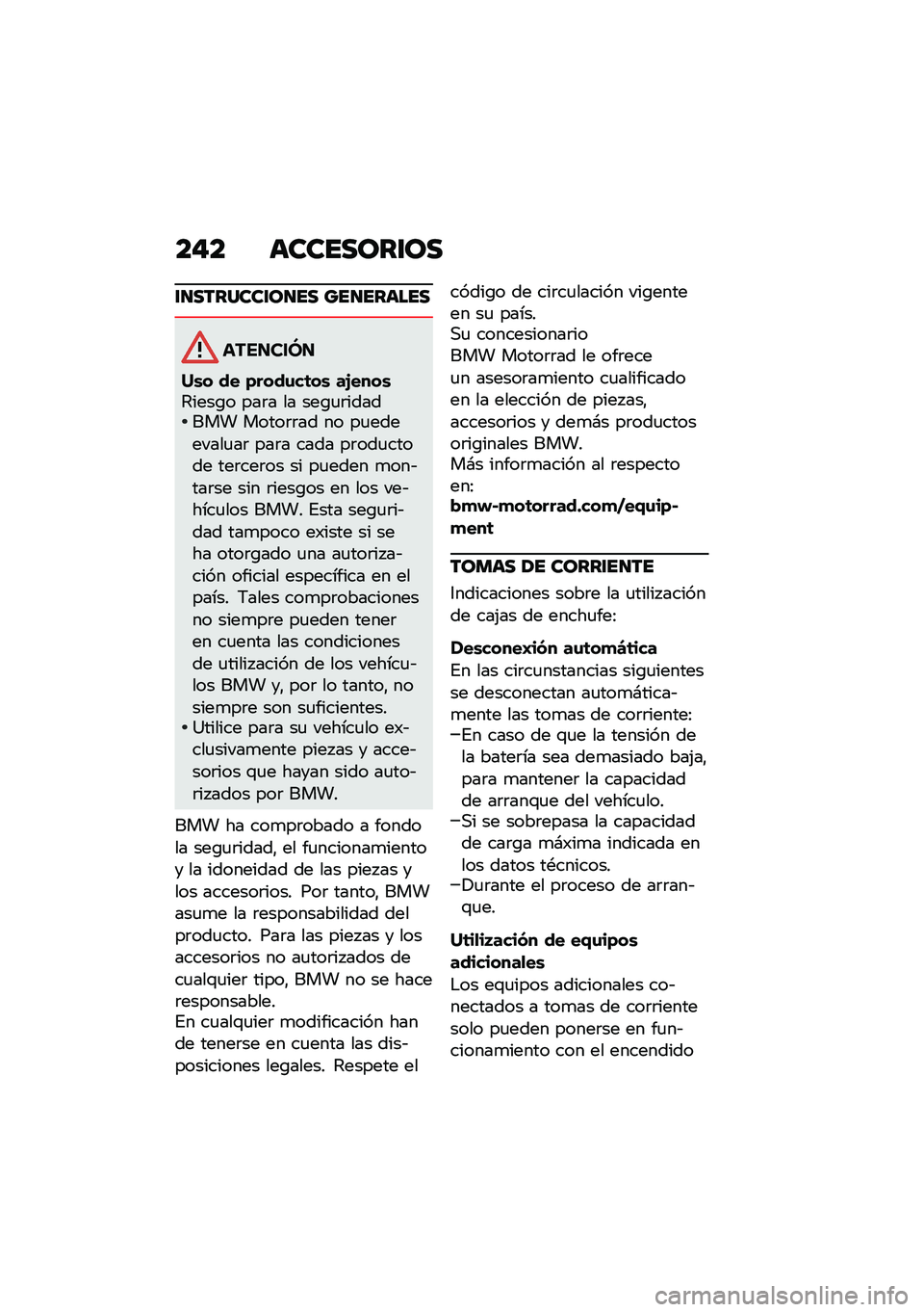 BMW MOTORRAD F 750 GS 2020  Manual de instrucciones (in Spanish) ��$� �	�����\b���\b�
����������\b��� ������	���
��������
�Q�\b� �� �)����\f��	��\b ��2����\b�4����\b� ���	� �� ���\b�
�	������� ���