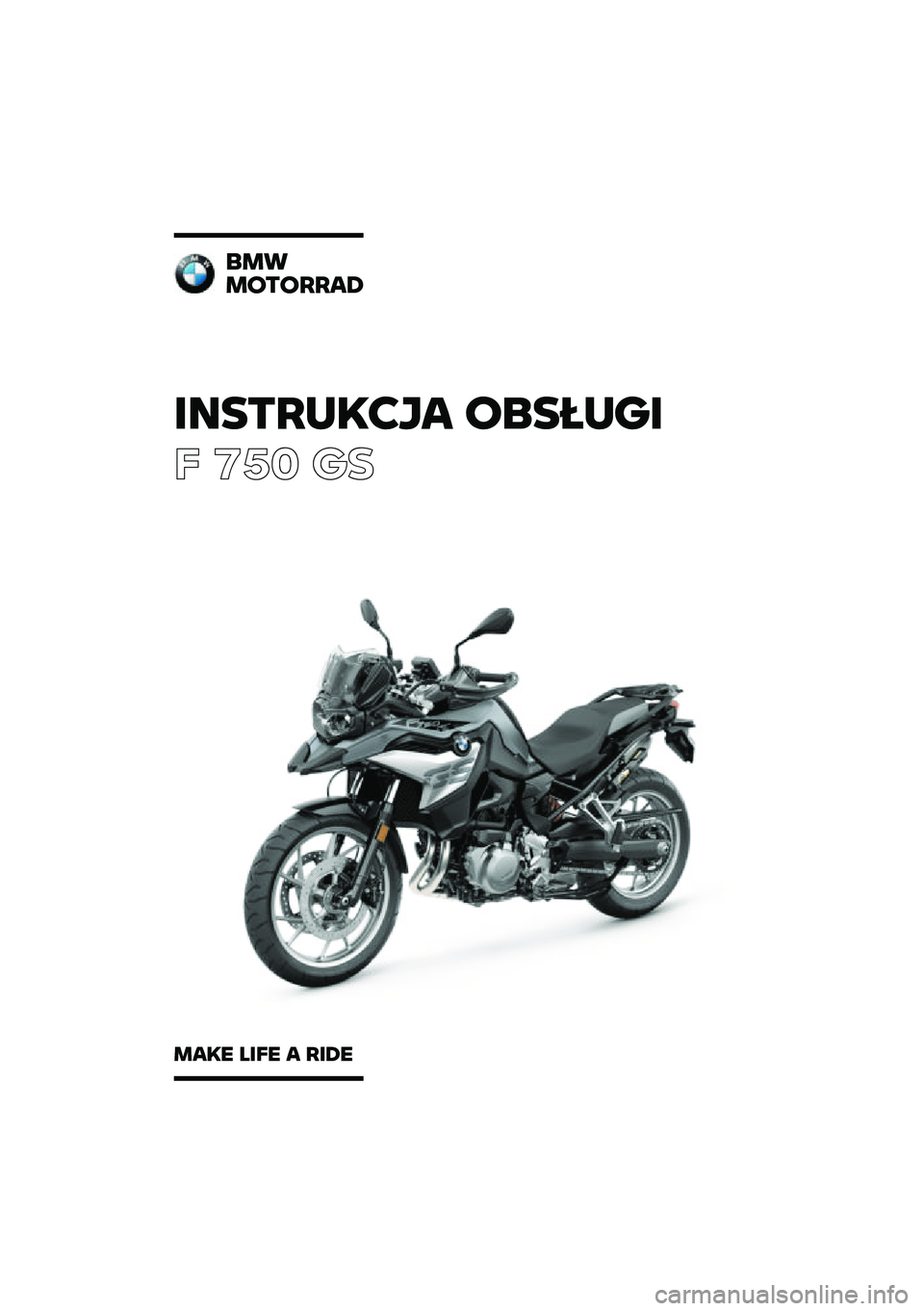 BMW MOTORRAD F 750 GS 2020  Instrukcja obsługi (in Polish) 