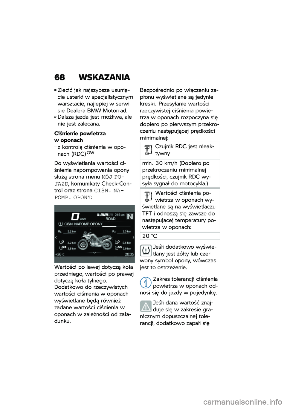 BMW MOTORRAD F 750 GS 2020  Instrukcja obsługi (in Polish) �6�B ��
�������
�"����� �%�� ���%����&��� ������	�$��� ������� � �����%�����������\b�����������
 ���%������% � ������$���