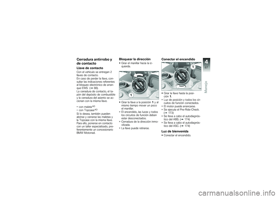 BMW MOTORRAD F 850 GS 2018  Manual de instrucciones (in Spanish) �-����	����	 �	������\b�,�\b �
�� �
�\b���	�
��\b
�;��	�� �� �
�\b���	�
��\b
�9�� �� ������
�� �� ����	��\b�� �:������ �� ���������
�%� �