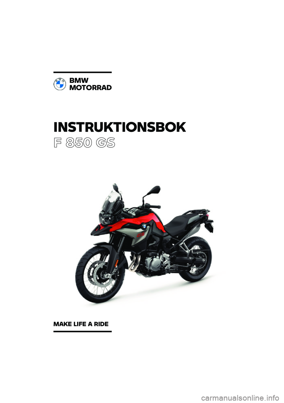 BMW MOTORRAD F 850 GS 2021  Instruktionsbok (in Swedish) 