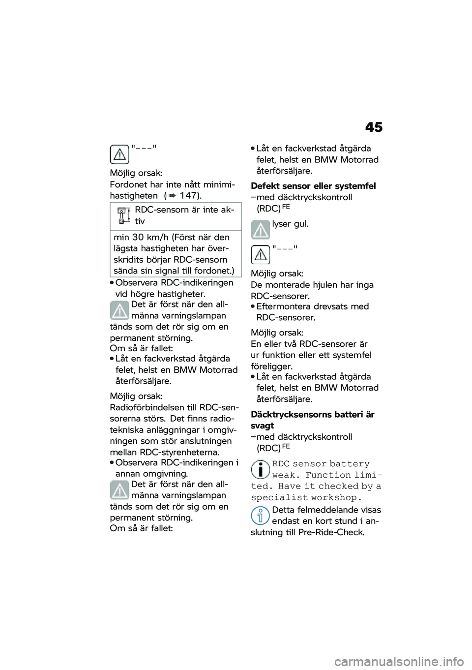 BMW MOTORRAD F 850 GS 2021  Instruktionsbok (in Swedish) � �1
�V� � � �V
���$��� �\f��
�\b��=
�,�\f��
�\f��� ��\b� ���� ���� ���������\b�
�������� �6�Q�H�S�7�
�5��4��
���
�\f�� �� ���� �\b�����
��� �