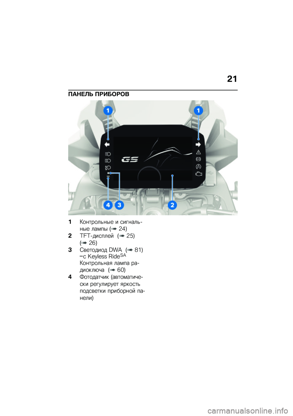 BMW MOTORRAD F 850 GS 2021  Руководство по эксплуатации (in Russian) �&�
�?��$� �A�P �?�:���	�:�	�
��>������	�&��$� � �
�����	�&���$� �	��\f��$ �I�2�^�J
�&�F�j�F����
��	��  �I�2�_�J�I�2�d�J
�C�4�\b������� �C��= �I�`�]�J�
 �k�Q�f�i�Q�