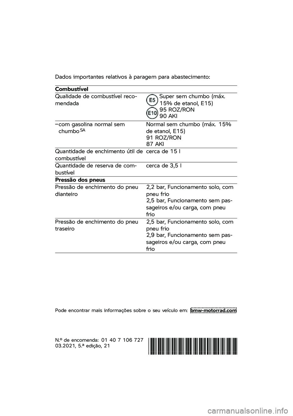 BMW MOTORRAD F 850 GS 2021  Manual do condutor (in Portuguese) �F����$ �
����\f������$ �\f�����
���$ �/ ���\f���� ���\f� ��&��$����
������G
�������\b�	�\f�
�
�H�	���
���� �� ����&�	�$����� �\f����)��