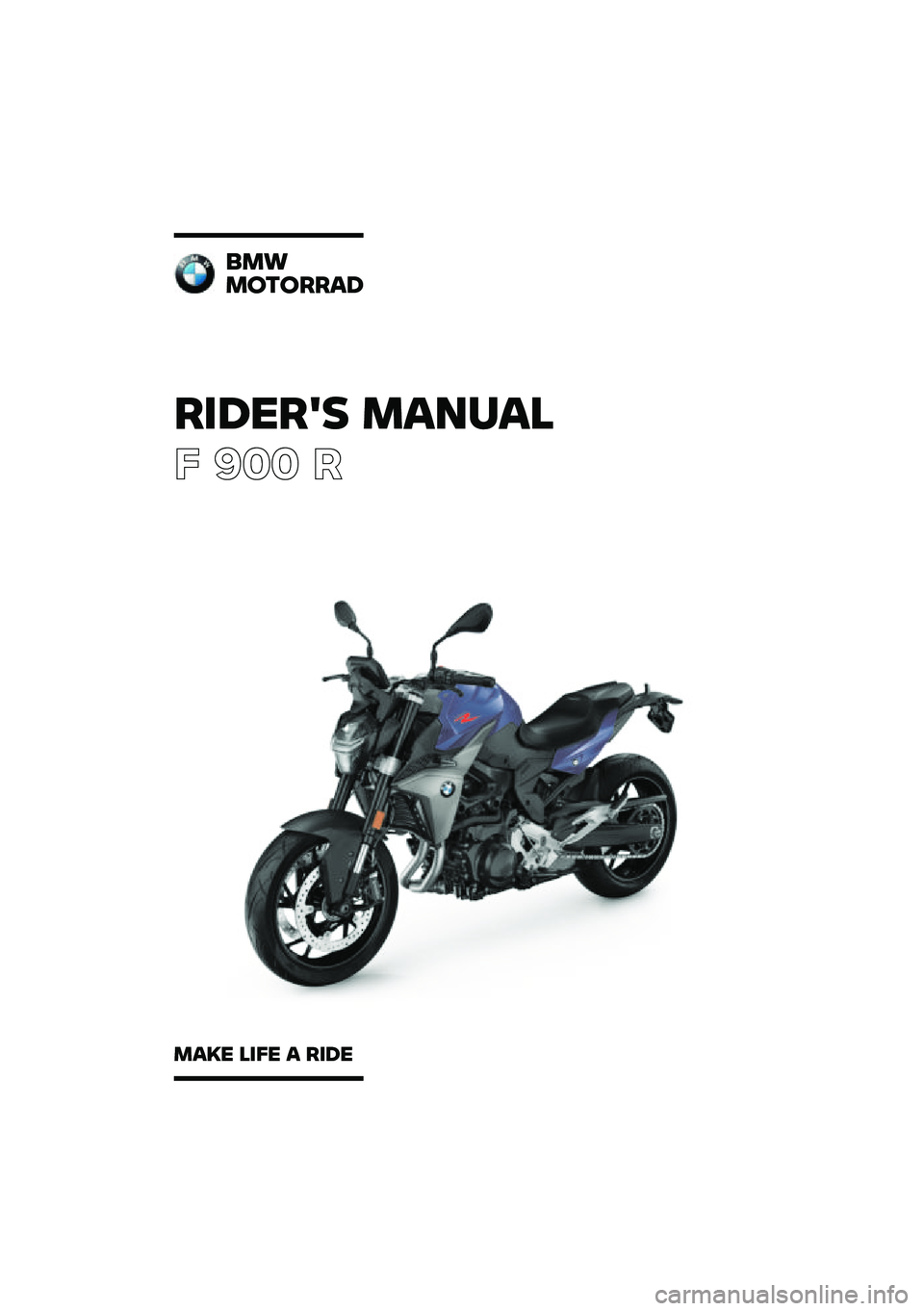BMW MOTORRAD F 900 R 2020  Riders Manual (in English) 