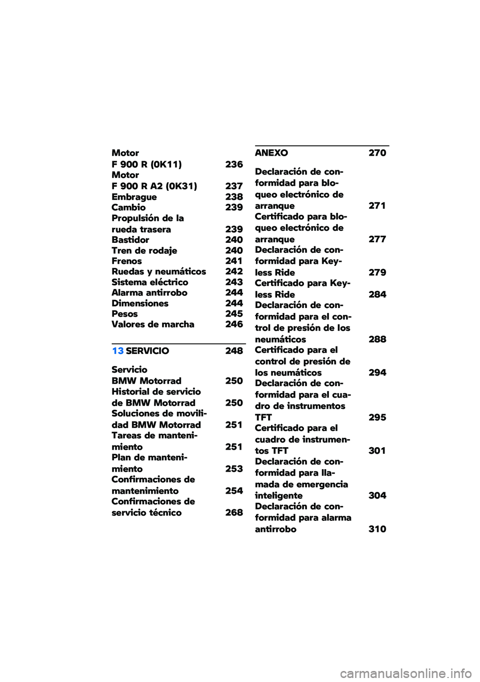 BMW MOTORRAD F 900 R 2020  Manual de instrucciones (in Spanish) �
�-��-�!�7 �?�\f�\f � �I�\f�H���K ��C�5�
�-��-�!�7 �?�\f�\f � �	� �I�\f�H�C��K ��C�:��,�%�!���� ��C�<���,�%��- ��C�?�E�!�-�/��"���9�  �4� �"��!���4� ��!����!� ��C�?�