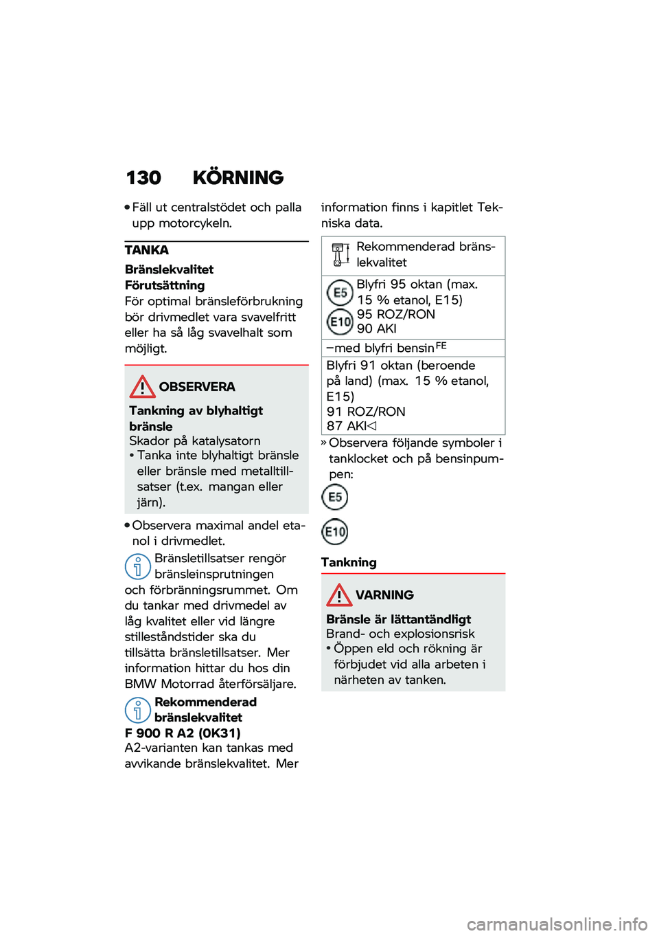 BMW MOTORRAD F 900 R 2020  Instruktionsbok (in Swedish) ��E� �����
��
�,��� �� ������\b��
���
�� �\f�� �%�\b���\b��%�% ��\f��\f��� �����
�\f����
���#��	�$��
�1��$�\b�
��

��!��\f�
�	�#�
�
��\b��,
�,�� �\