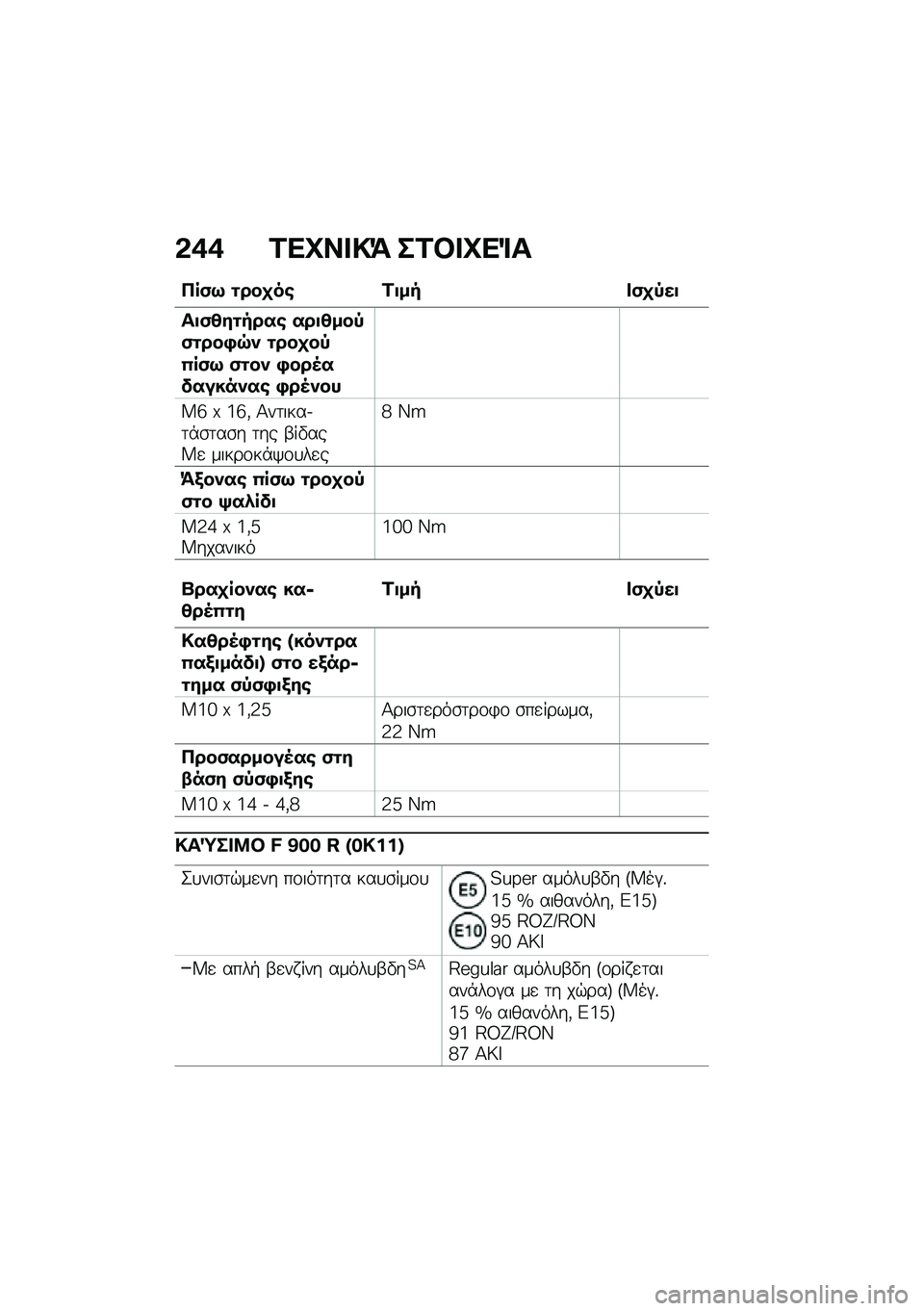 BMW MOTORRAD F 900 R 2020  Εγχειρίδιο ιδιοκτήτη (in Greek) �*�.�. �\f�
�Q����> ��\f���Q�
�	�
�6� �-�; ������ �\f���" ��-��0��
���-�7�#��"��� ����7���0�-����/�9�+ ������0�,� �-�; �-���+ �/���8��!�����+�� �/��8�