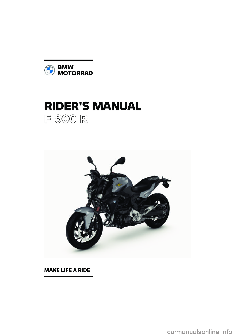 BMW MOTORRAD F 900 R 2021  Riders Manual (in English) 
