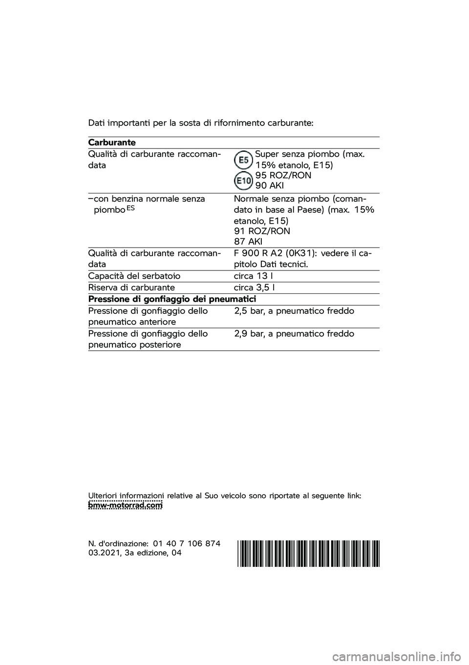 BMW MOTORRAD F 900 R 2021  Libretto di uso e manutenzione (in Italian) �:���\f �\f�	�#��
���
��\f �#��
 �� ����� ��\f �
�\f���
�
�\f�	��
�� ���
� �\b�
��
���;
���������\b�	
�<�\b���\f��) ��\f ���
� �\b�
��
�� �
�����	��
�$�