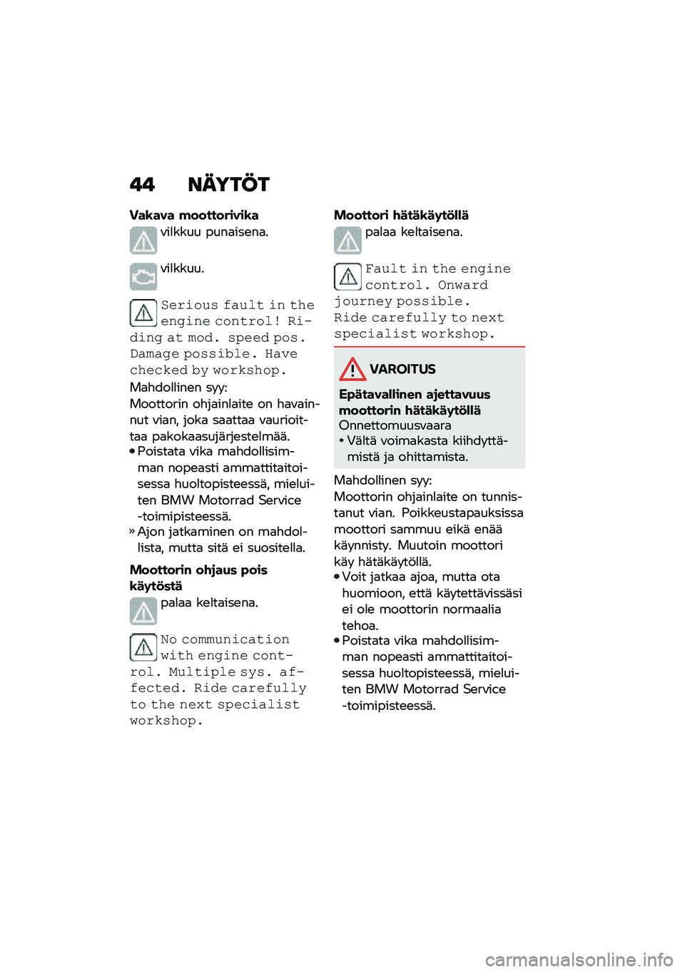 BMW MOTORRAD F 900 R 2021  Käsikirja (in Finnish) �!�! �����@�
���\b��� �!����������\b�
�\f��
���� ����
���\b��
�
�\f��
�����
�&���\f��� ����� �\f� ������
�\f�� ��������\b ��\f���\f��