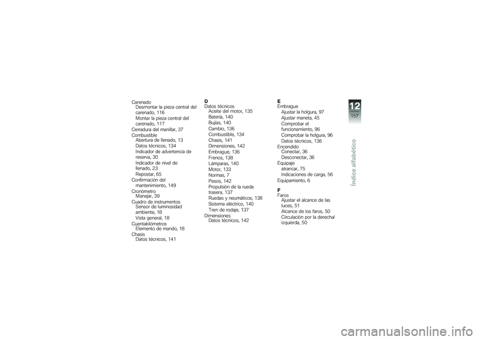 BMW MOTORRAD F 800 GS 2010  Manual de instrucciones (in Spanish) 
�;���
���	�\b�$�
���\b���� �� ���
�1� ��
����� �	�
�����
���	�\b�* �6�6�C
��\b���� �� ���
�1� ��
����� �	�
�����
���	�\b�* �6�6�B
�;�
����	��� �