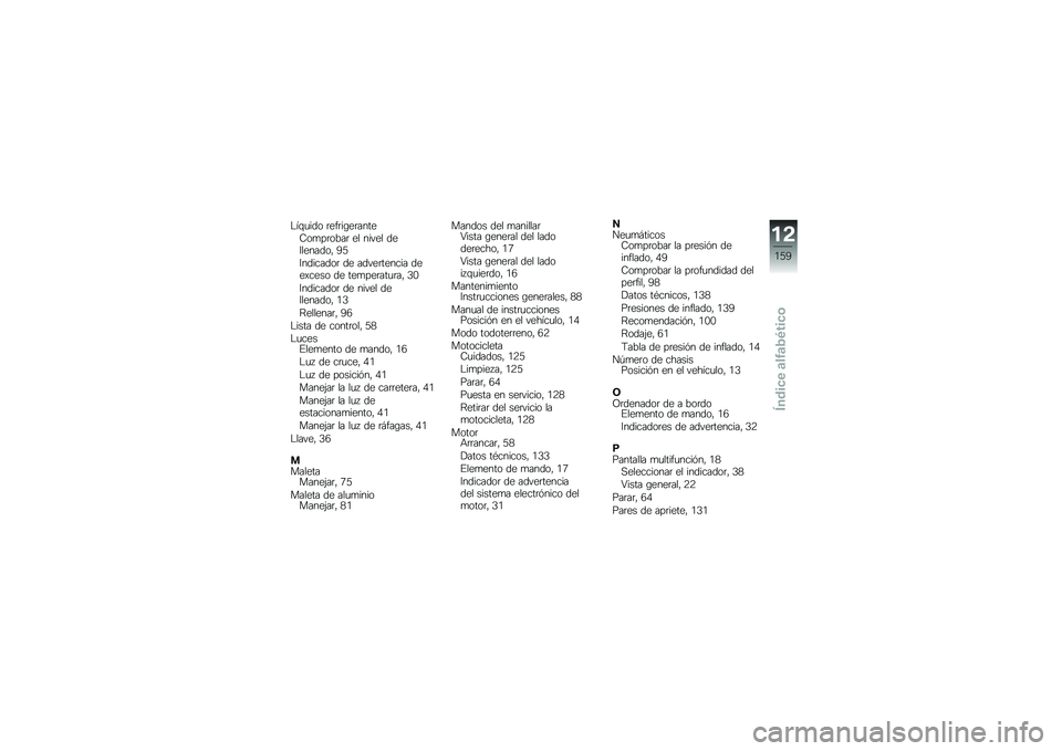 BMW MOTORRAD F 800 GS 2010  Manual de instrucciones (in Spanish) 
�0��(���	�\b ��
����,�
�����
�;�\b����\b�.�� �
� ��� �
� �	�
���
���	�\b�* �<�=
�A��	����	�\b� �	�
 ��	� �
���
���� �	�
�
�-��
��\b �	�
 ��
���
�������*