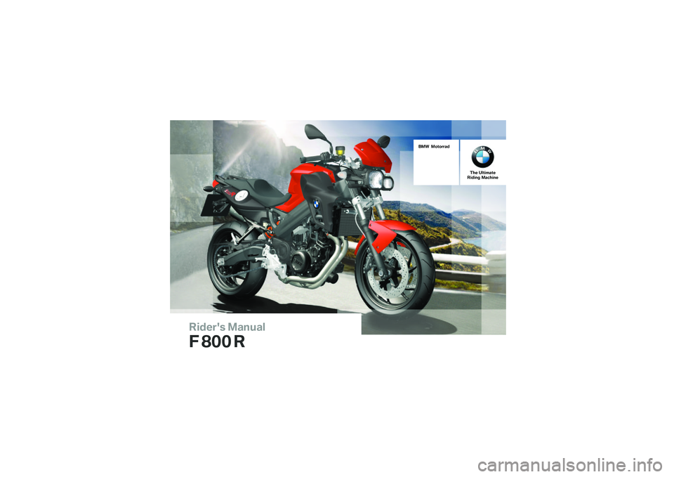 BMW MOTORRAD F 800 R 2013  Riders Manual (in English) 