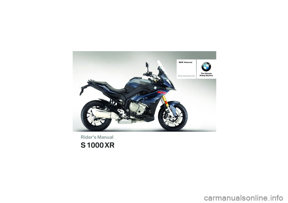 BMW MOTORRAD S 1000 XR 2017  Riders Manual (in English) 