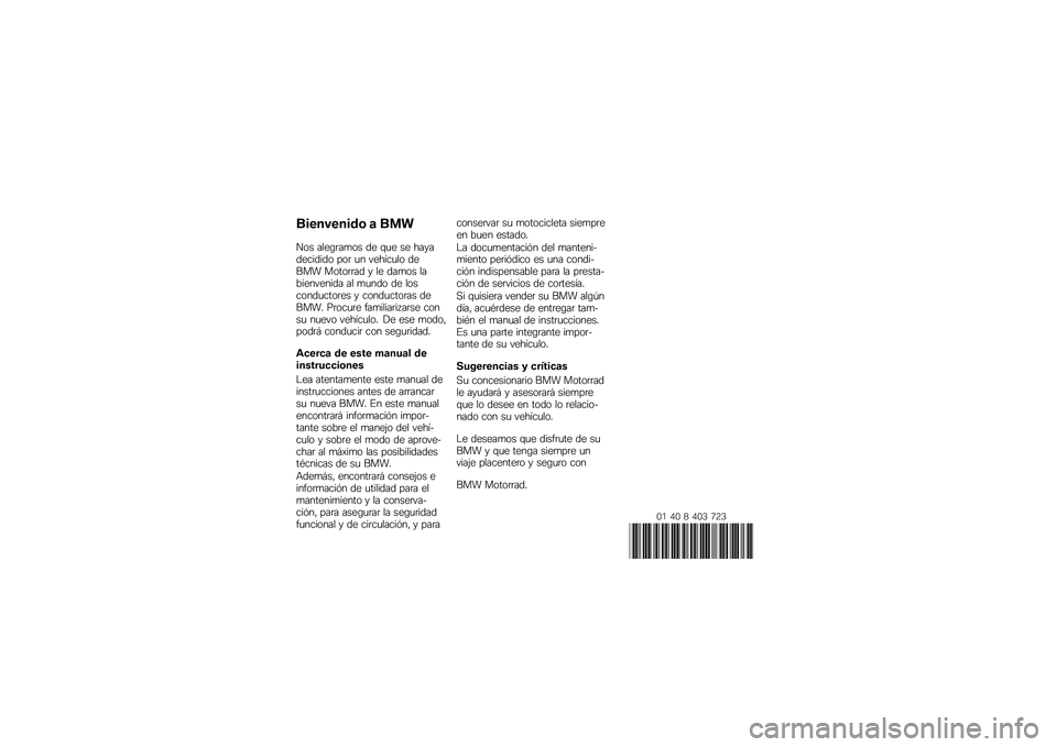 BMW MOTORRAD S 1000 XR 2017  Manual de instrucciones (in Spanish) 