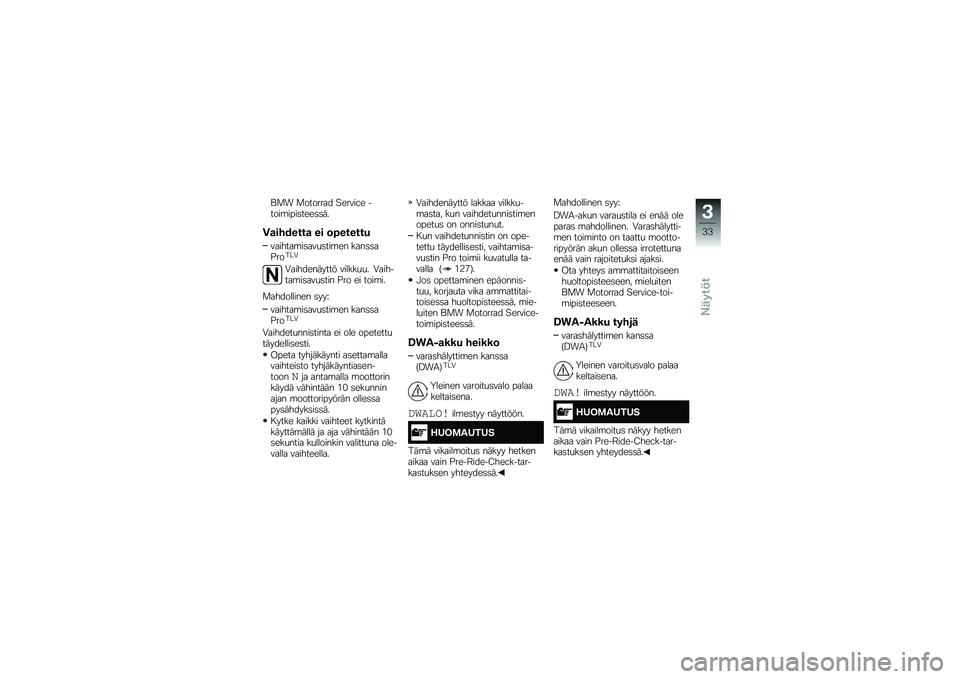 BMW MOTORRAD S 1000 XR 2017  Käsikirja (in Finnish) ��
� �
������� �"�����#� �
��������	����	�	��
�5�
���)����
 �� �	�(������ ���������	���
�	����� ����	�	�
�$��
���. �.����������