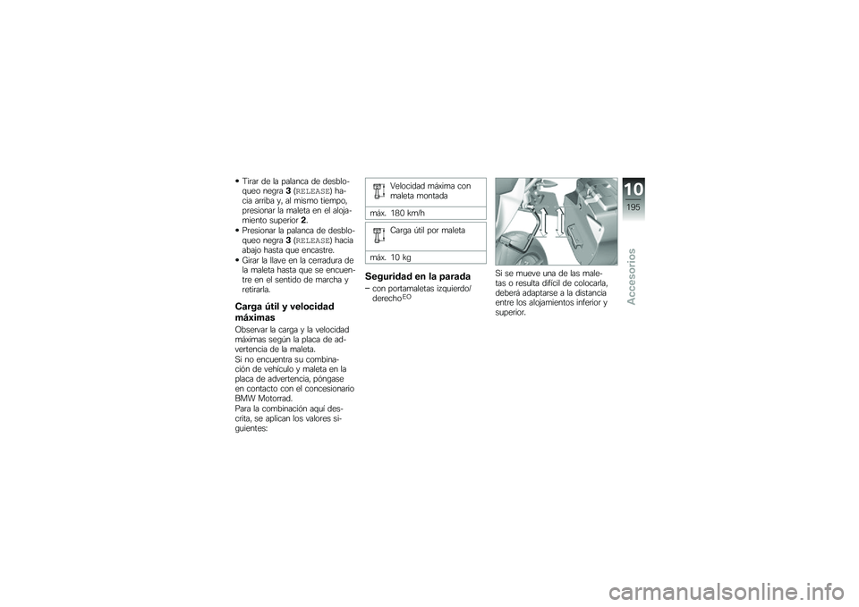 BMW MOTORRAD S 1000 XR 2018  Manual de instrucciones (in Spanish) �;��	��	 �� �� ������� �� ��������\f�
�� ���\b�	��#�=���
�����> ������ ��	�	��� ��" �� �
���
� ����
���"��	�������	 �� �
����� �� 