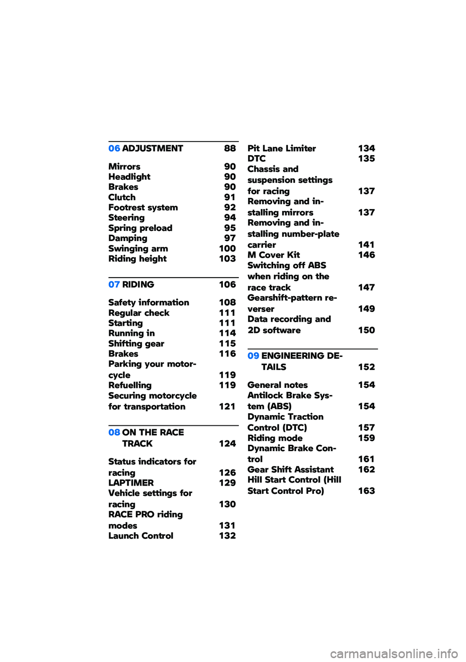 BMW MOTORRAD M 1000 RR 2021  Riders Manual (in English) �
�5��8�J������� �>�>
���#�#�+�#�! �@�
�I�� �,�/��7�4�* �@�
��#� ���! �@�
��/��*��4 �@�\f�D�+�+�*�#��!�* �!�"�!�*��- �@���*���#��%�7 �@�&��1�#��%�7 �1�#��/�+� �, �@�2�8� �-