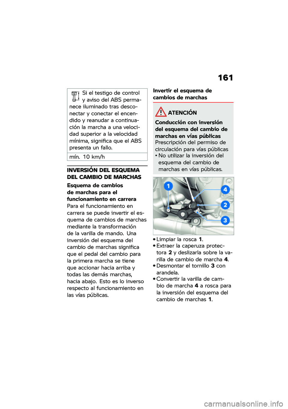 BMW MOTORRAD M 1000 RR 2021  Manual de instrucciones (in Spanish) �
�4�

�,� �� ������\b� �� �����	��� ����� ��� �+��, ���	�
��&���� ���
�
����� ��	�� ������&������	 � ��������	 �� ������&���� 