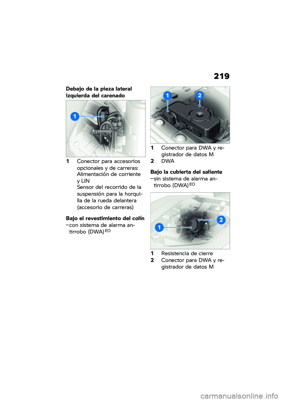 BMW MOTORRAD M 1000 RR 2021  Manual de instrucciones (in Spanish) ��
�A
���!��H� �� �
� �(���L� �
��	����
��L�+�\f����� ���
 ��������
�2�7�������	 ���	� �������	������������� � �� ���	�	��	���:�+��