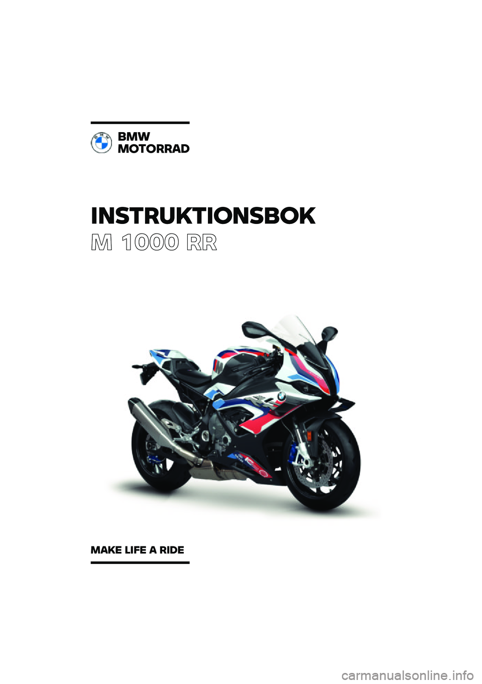 BMW MOTORRAD M 1000 RR 2021  Instruktionsbok (in Swedish) 