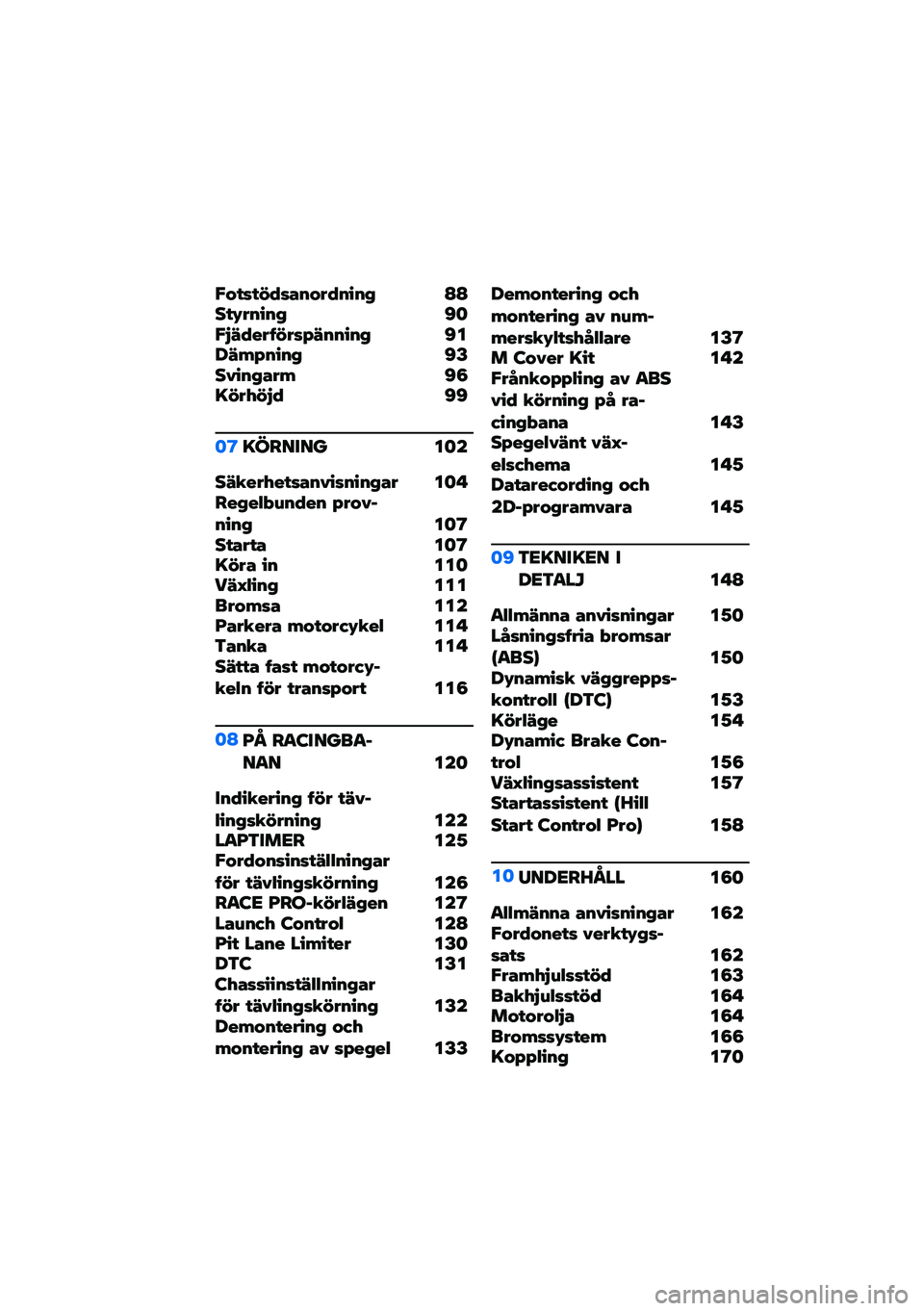 BMW MOTORRAD M 1000 RR 2021  Instruktionsbok (in Swedish) �"�$����#�4���%�$��4�%��%�& �A�A���*��%��%�& �C�	�"�L�7�4���6�#���;�7�%�%��%�& �C���7�+�;�%��%�& �C�E����%�&���+ �C�8�=�#��)�#�L�4 �C�C
�	�@�=������ ��	�
��7����)�