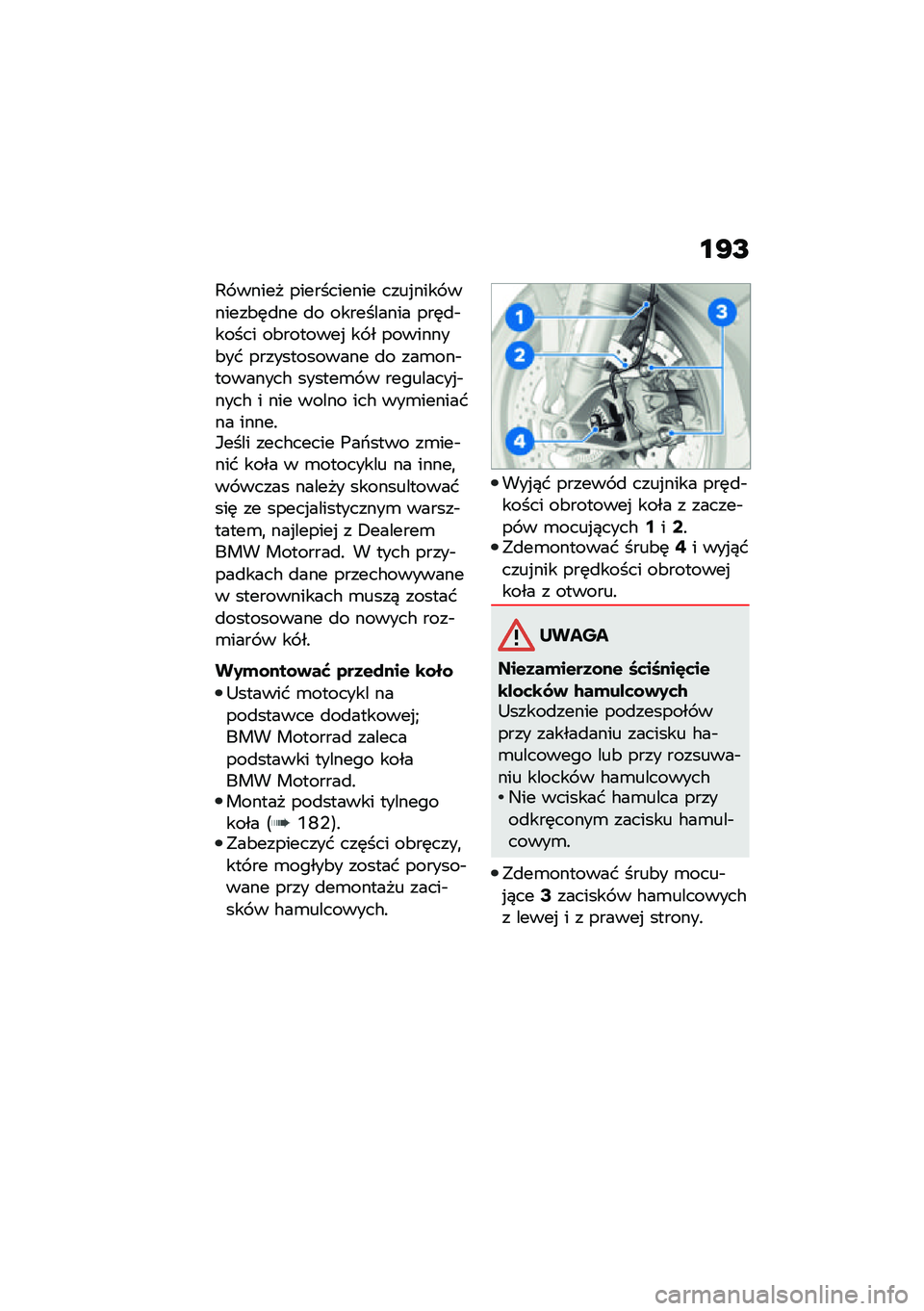 BMW MOTORRAD M 1000 RR 2021  Instrukcja obsługi (in Polish) �\f�G�I
�A� ����� ����������� ����%���� ������&�	�
�� �
� ���������� ���	�
�$����� ��&�������% �� � ��������&�� ������������