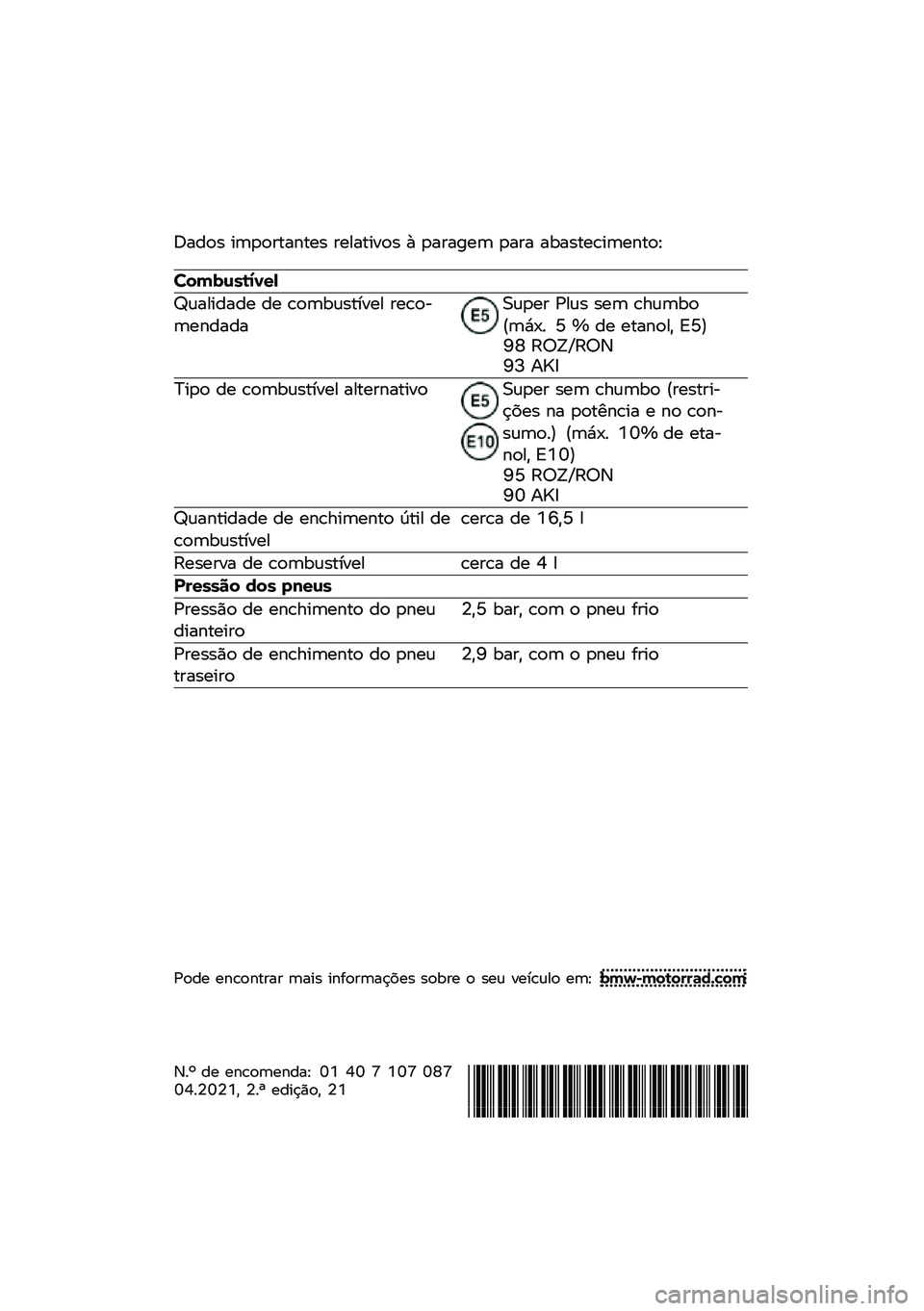 BMW MOTORRAD M 1000 RR 2021  Manual do condutor (in Portuguese) �F����$ �
����\f������$ �\f�����
���$ �/ ���\f���� ���\f� ��&��$����
������G
�������\b�	�\f�
�
�H�	���
���� �� ����&�	�$����� �\f����)��