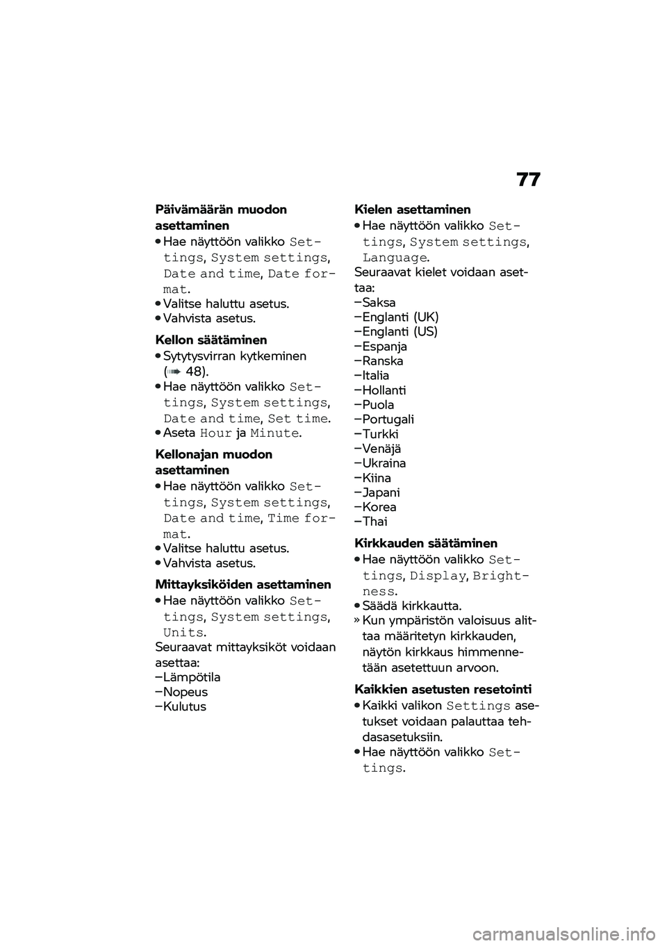 BMW MOTORRAD M 1000 RR 2021  Käsikirja (in Finnish) �9�9
�-�����!�����# �!�(����#�������!��#��#
��
�\b ��	� ���!�!� �\f�
�
�����%���#��\f��
���%����� �����\f��
���(��� ��� ��\f����(��� ����#