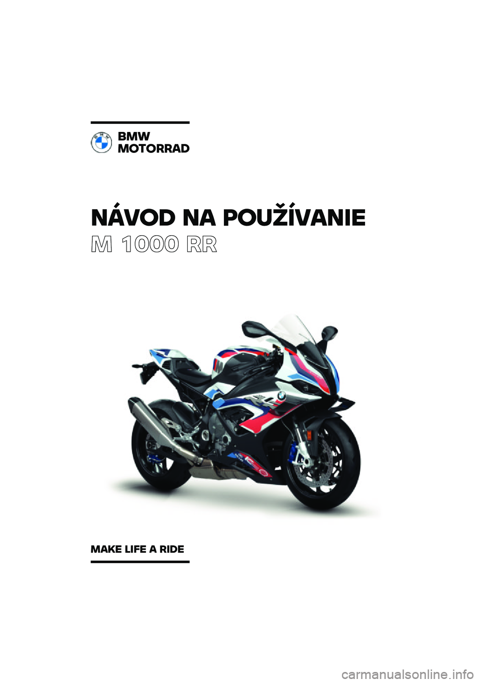 BMW MOTORRAD M 1000 RR 2021  Návod na používanie (in Slovak) 