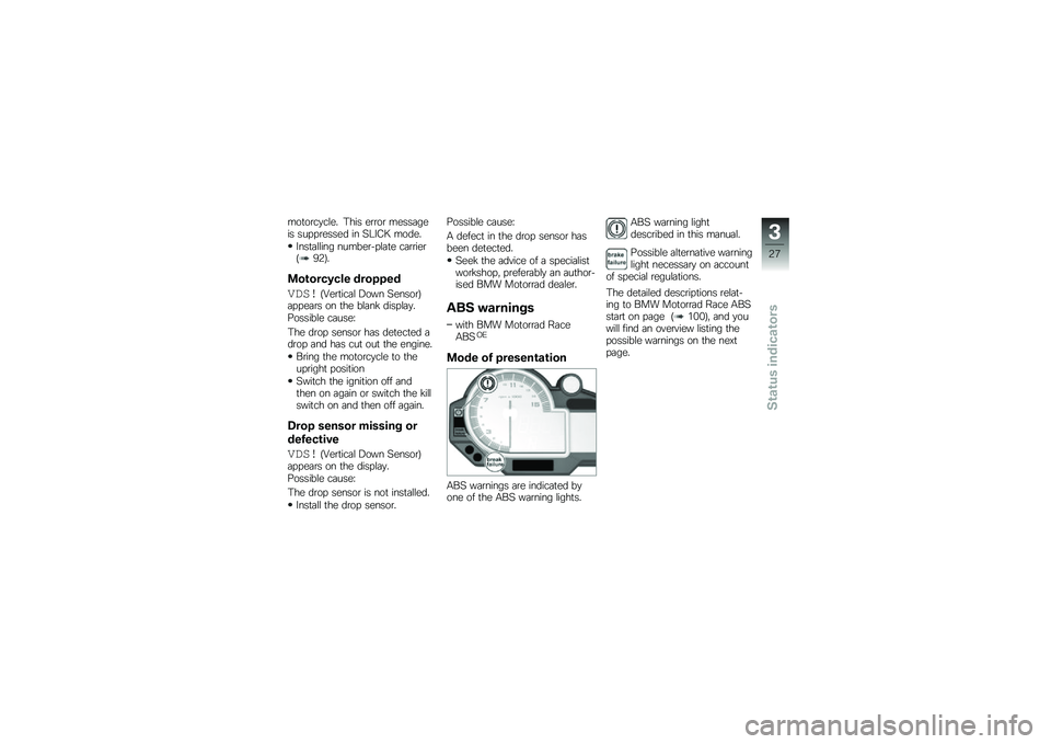 BMW MOTORRAD S 1000 RR 2010  Riders Manual (in English) 
�������!��
�	�& �*�\f�
� �	���� ��	�����	�
� ������	���	�\b �
� ��D�3��9 ���\b�	�&
�3�����
�
�
�� �����	�� ��
���	 �����
�	���4�.�"�&
�/��
�� ��\