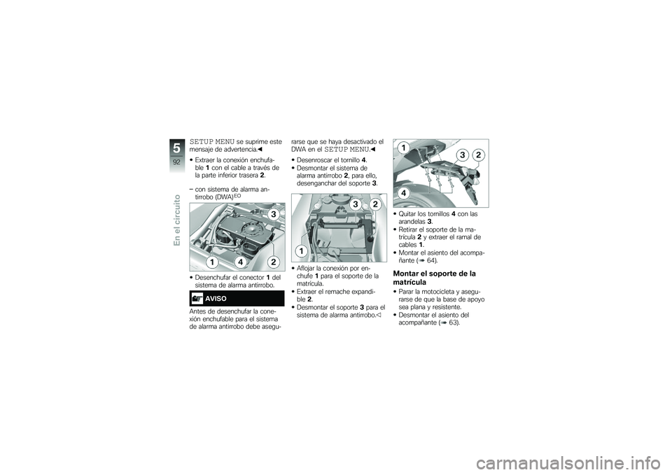 BMW MOTORRAD S 1000 R 2015  Manual de instrucciones (in Spanish) �����	 �\b����� ��
��	��
� �����
�����(� �� �����	�������
�%�)��	���	 �� �����)��&� �����
���������� �� ����� � ��	���*� ����