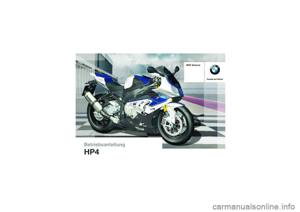 BMW MOTORRAD HP 4 2013  Betriebsanleitung (in German) 