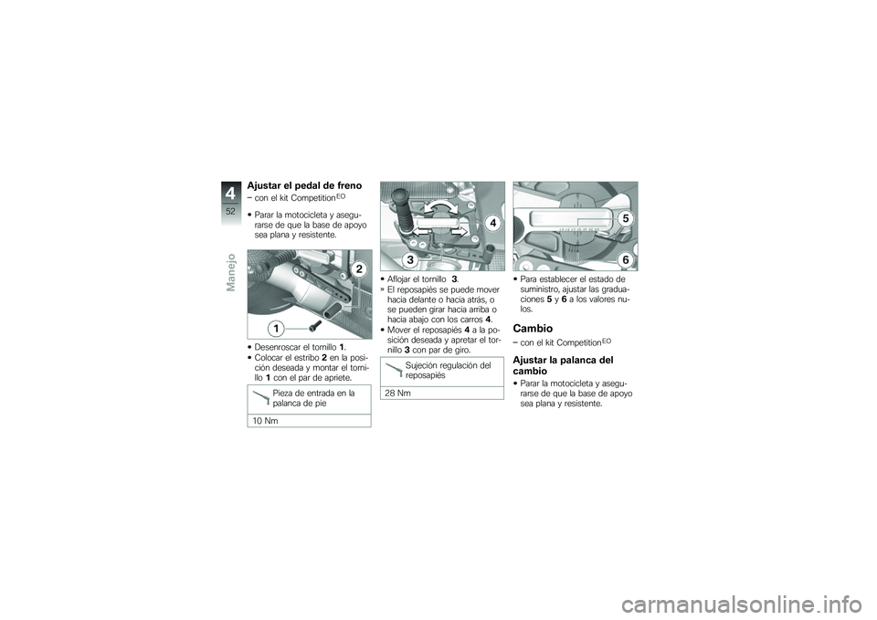 BMW MOTORRAD HP 4 2013  Manual de instrucciones (in Spanish) �\f�&����	� �� �5���	� �� �1����\b
��� �� �<�� �7��
���������%�@
���	��	 �� �
���������� � ����\b�
��	��	�� �� �\f�
� �� ���� �� ����