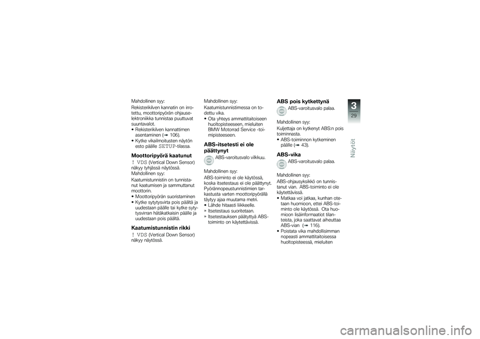 BMW MOTORRAD HP 4 2013  Käsikirja (in Finnish) �
���������� �	���D
�7����	���������� �������� �� ����������
� �\b������������� �����
�	�������������� ��
����	��� �