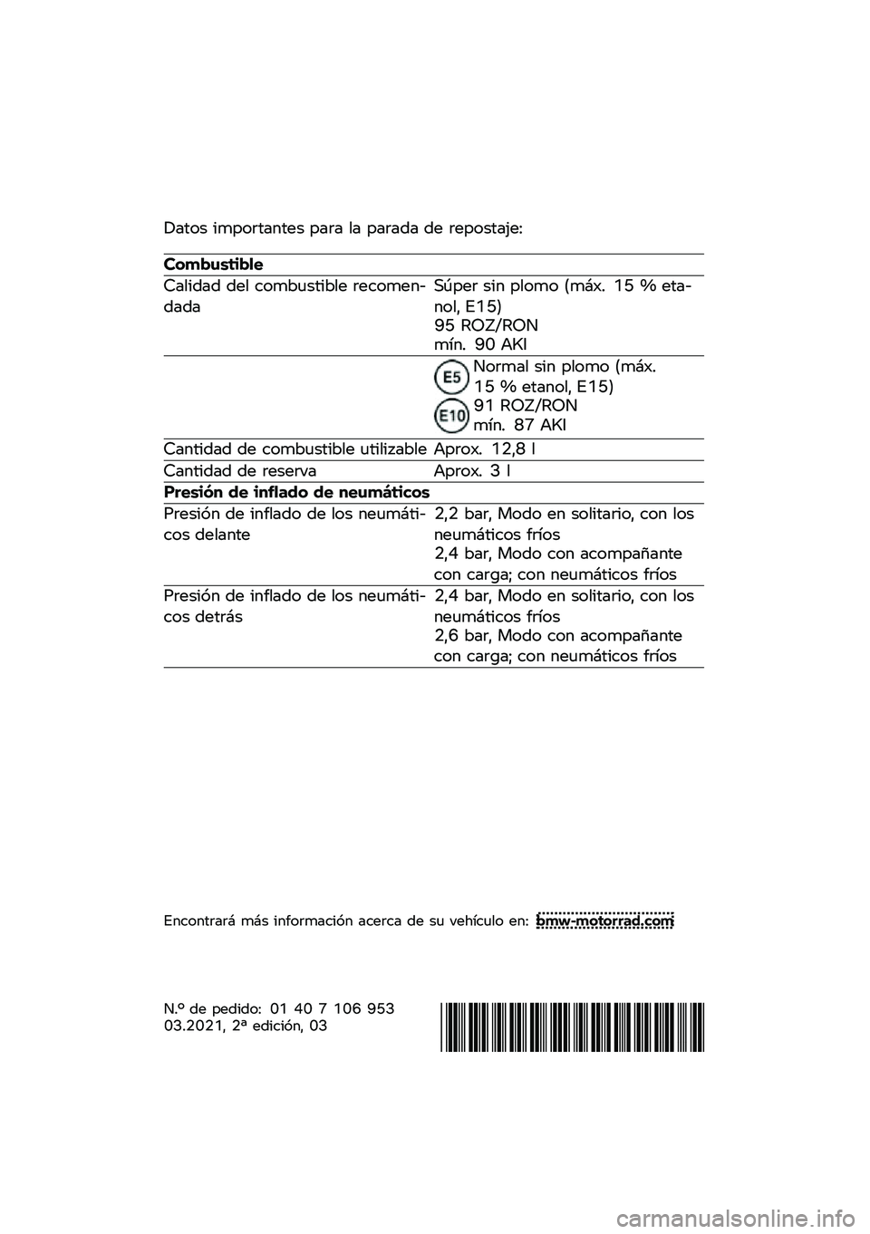 BMW MOTORRAD C 400 GT 2021  Manual de instrucciones (in Spanish) � ���� �
����\f������ ���\f� �� ���\f��� �� �\f�������.��=
�������\b�	��
�
�>���
��� ��� ����*�	���
�*�� �\f�������������\b���\f �