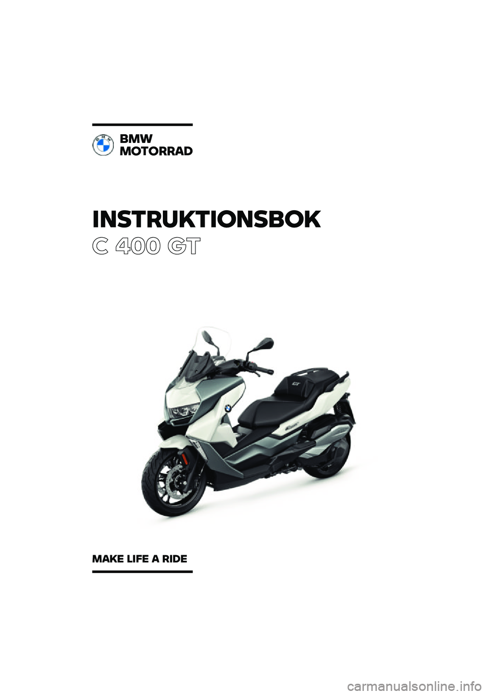 BMW MOTORRAD C 400 GT 2021  Instruktionsbok (in Swedish) 