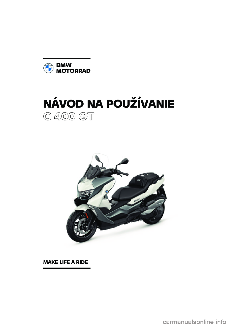 BMW MOTORRAD C 400 GT 2021  Návod na používanie (in Slovak) 