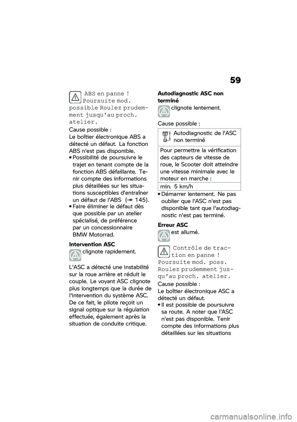 BMW MOTORRAD C 400 GT 2020  Livret de bord (in French) �1�A
��0� �� �%�!��� �����#�$���&� � ��"��%��$�$��.�� ������; �%�#��"�� �� ���& �:��$�/��3�!� �%�#�����!�&�����#�
�8����	 �����\f�"��	 �G
�!�	 �"��:�