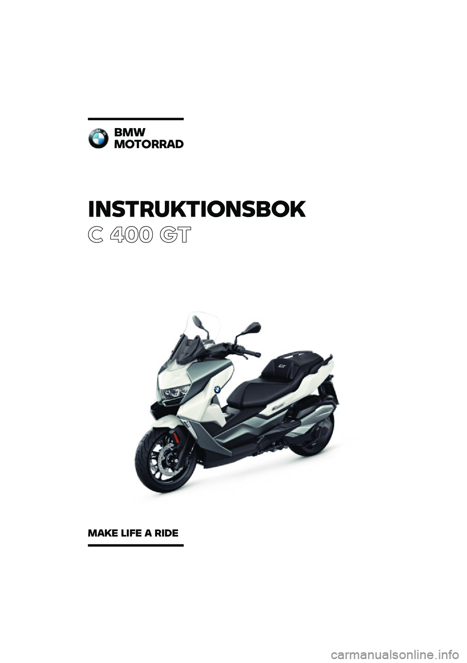 BMW MOTORRAD C 400 GT 2020  Instruktionsbok (in Swedish) 