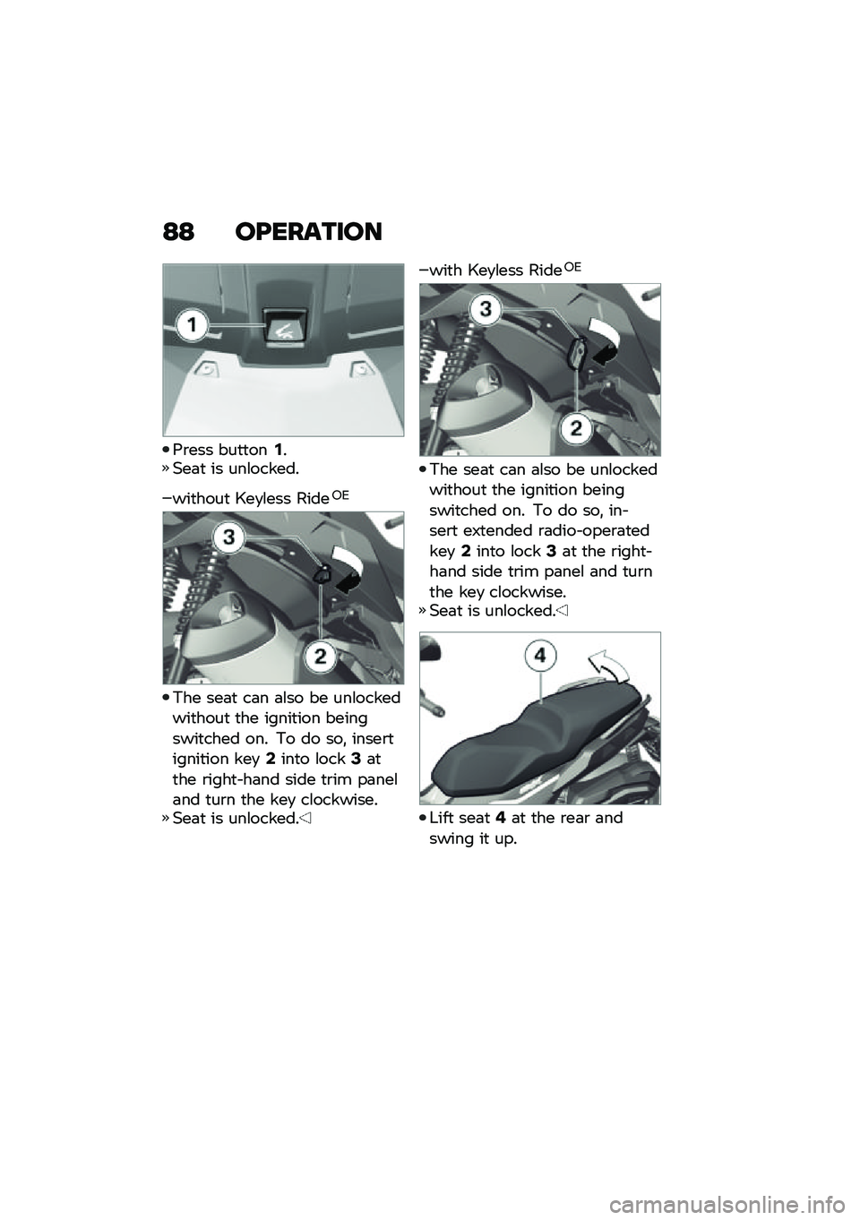 BMW MOTORRAD C 400 X 2021  Riders Manual (in English) �:�: ��B�������
�:�\b��� ���
�
���,��&��	�
 �� ���\f������
���
����
 �N��
�\f��� �����3�4
�,�� ���	�
 ��	� �	�\f�� �� ���\f��������
����
 